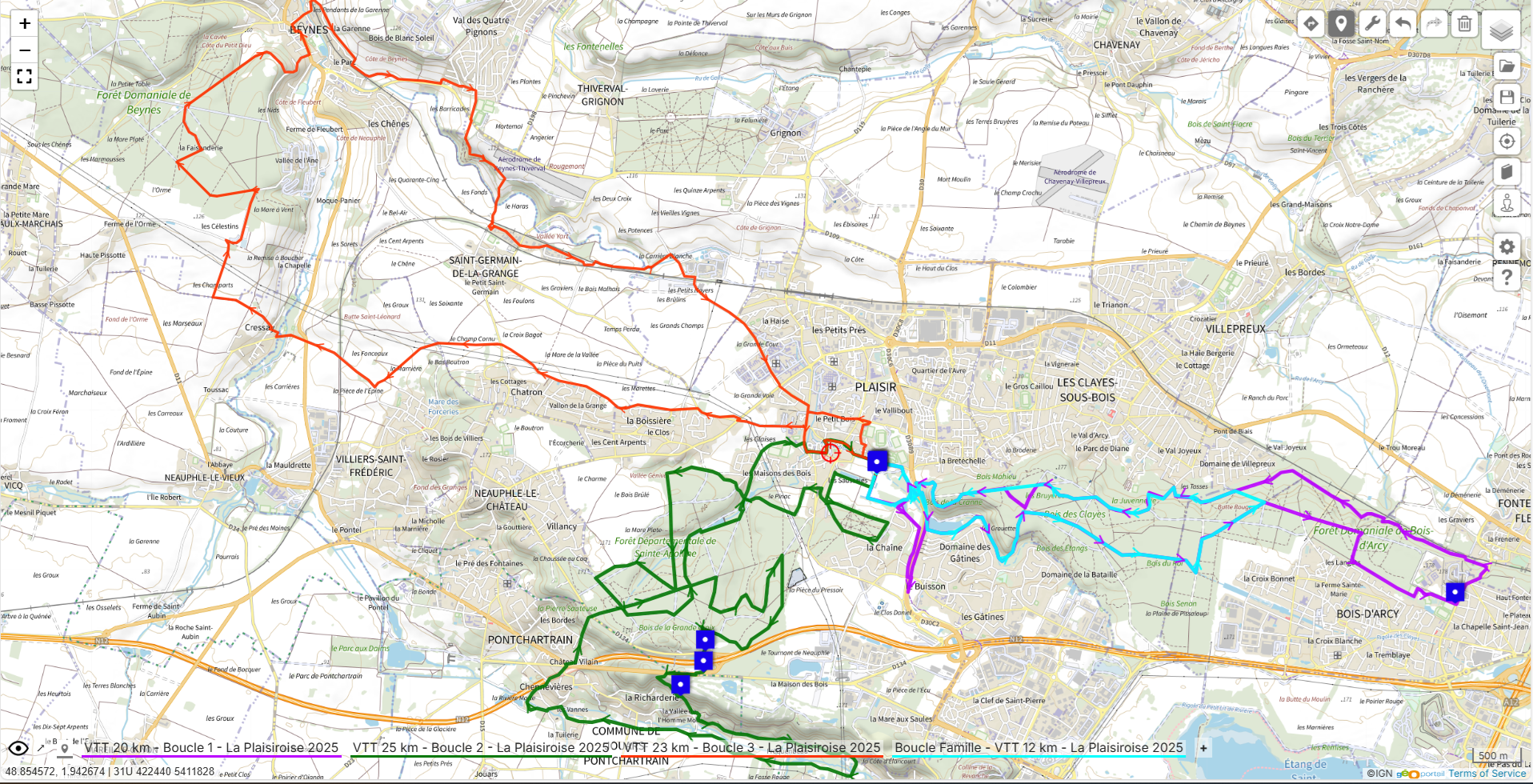 La plaisiroise 2025 vtt parcours3